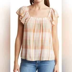 Lucky Brand Top Plaid